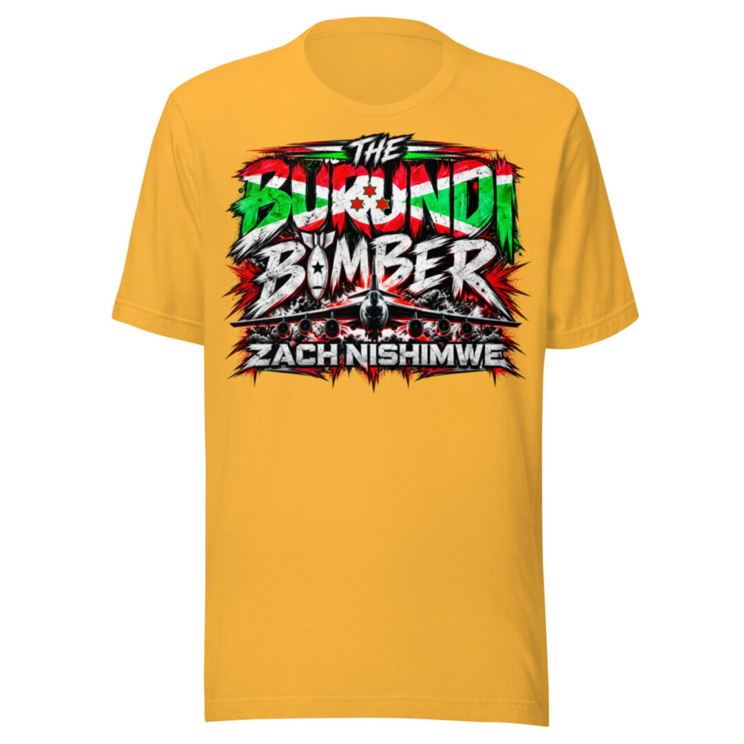 "The Burundi Bomber" Zach Nishimwe T-Shirt - Image 6