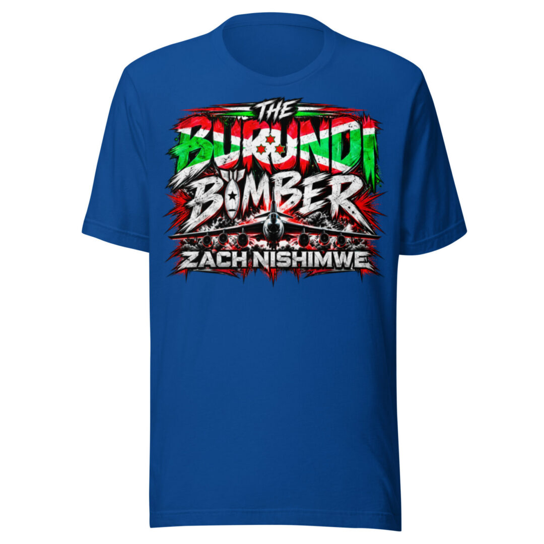 "The Burundi Bomber" Zach Nishimwe T-Shirt - Image 4
